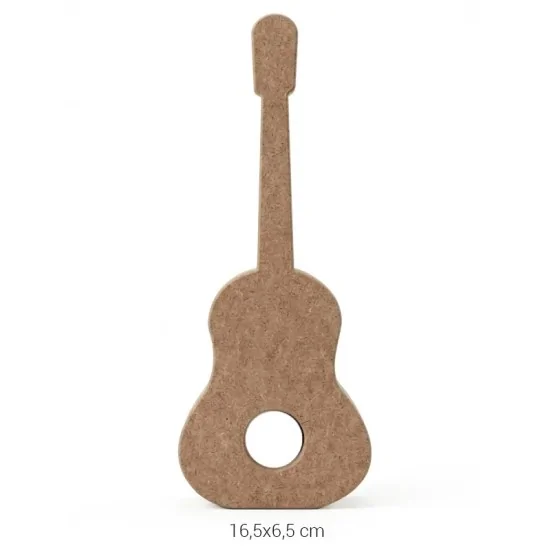 H93 18 mm Gitar Ahşap Boyanabilir Obje