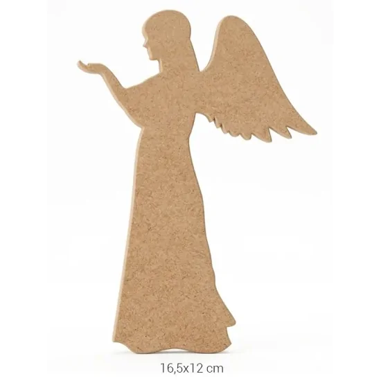 H125 18 mm Melek Ahşap Boyanabilir Obje