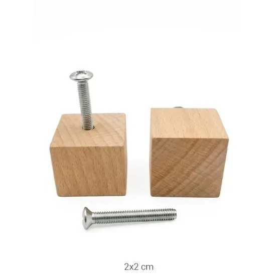 KLP28 Küp Tekli Kulp Ahşap Boyanabilir Obje