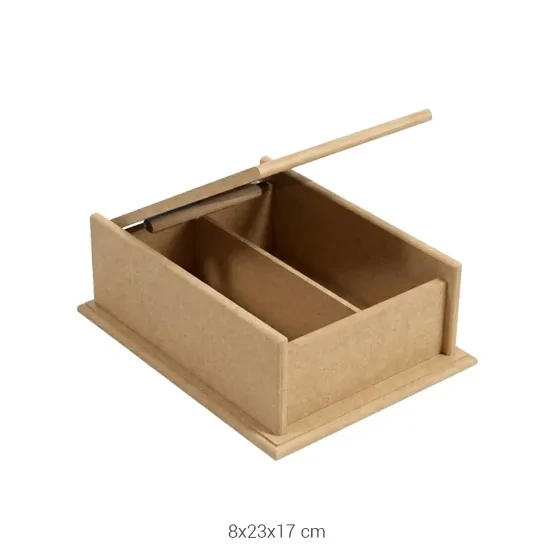 KU218 2'li Çay Kutusu Ahşap Boyanabilir Obje