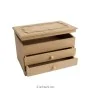 KU228 2 Çekmeceli ve Üstten Açılır Ahşap Kutu