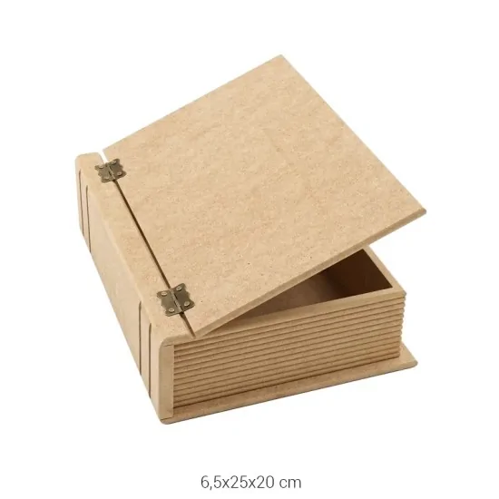 KU254 Orta Boy Kitap Kutu Ahşap Boyanabilir Obje