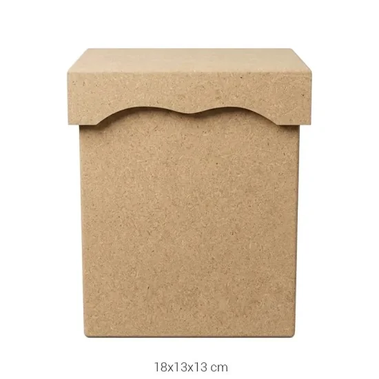 KU263 Büyük Saklama Kabı Ahşap Boyanabilir Obje