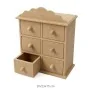 KU275 6 Çekmeceli Kutu Ahşap Boyanabilir Obje