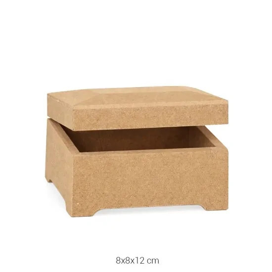 KU282 Minik Düz Kutu Ahşap Boyanabilir Obje