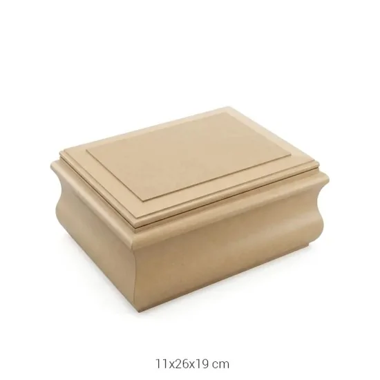 KU292 Büyük Düz Freze Kutu Ahşap Boyanabilir Obje