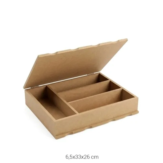 KU298 Kaşık Çatal Bıçak Kutusu Ahşap Boyanabilir Obje