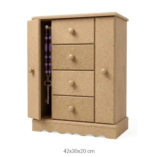 KU316 Takı Kutusu Ahşap Boyanabilir Obje