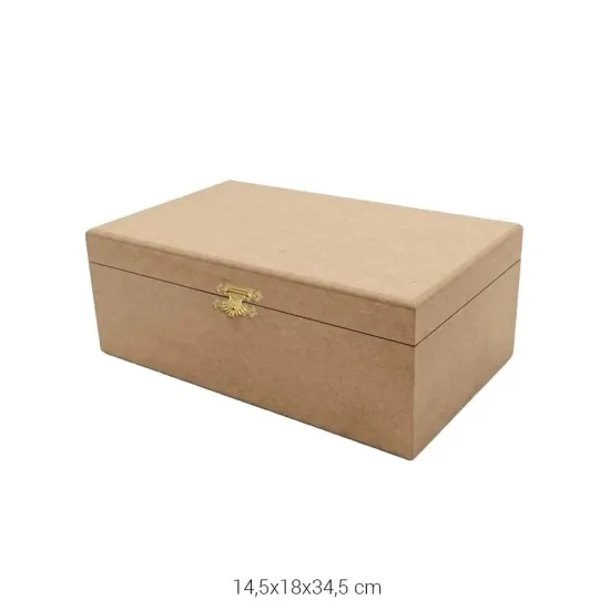 KU341 Büyük Klipsli Kutu Ahşap Boyanabilir Obje