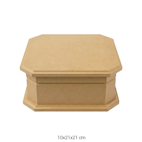 KU372 Kare Düz Kutu Ahşap Boyanabilir Obje