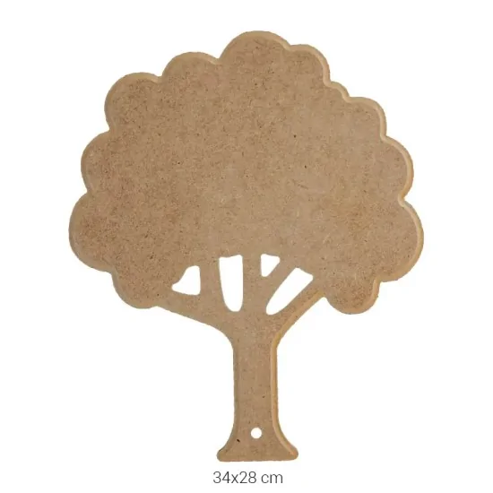 L379 Ağaç Şeklinde Sunumluk Ahşap Boyanabilir Obje