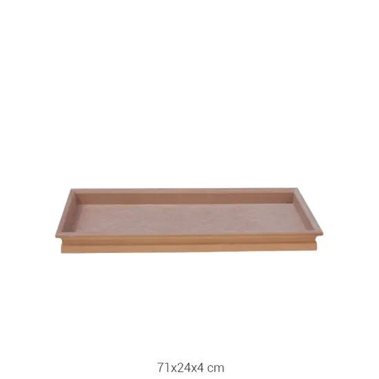 PA185 Orta Dikdörtgen İşlemeli Pano Ahşap Boyanabilir Obje