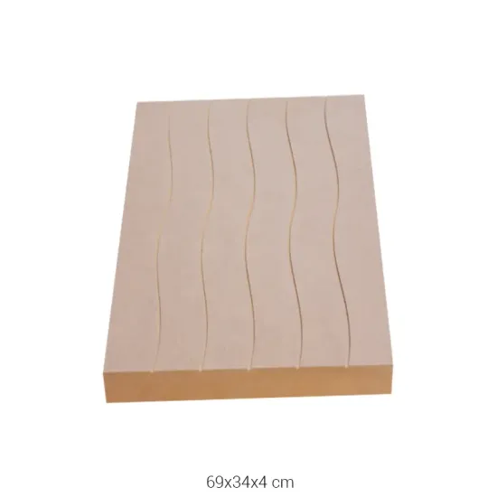 PA191 Orta Dalgalı Şase Pano Ahşap Boyanabilir Obje