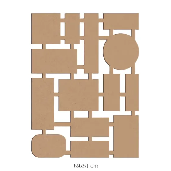 PA193 Küçük Çoklu Pano Ahşap Boyanabilir Obje