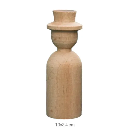 PD01 Peg Doll (10 cm) Ahşap Boyanabilir Obje