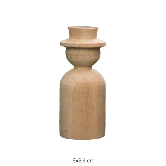 PD02 Peg Doll (8 cm) Ahşap Boyanabilir Obje