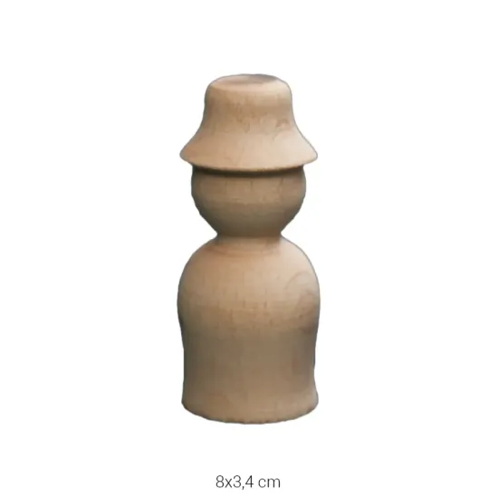 PD06 Peg Doll (8 cm) Ahşap Boyanabilir Obje