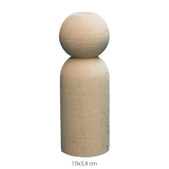 PD07 Peg Doll (10 cm) Ahşap Boyanabilir Obje