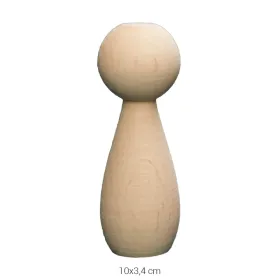 PD09 Peg Doll (10 cm) Ahşap Boyanabilir Obje