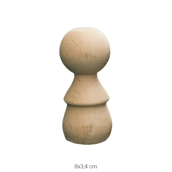 PD16 Peg Doll (8 cm) Ahşap Boyanabilir Obje