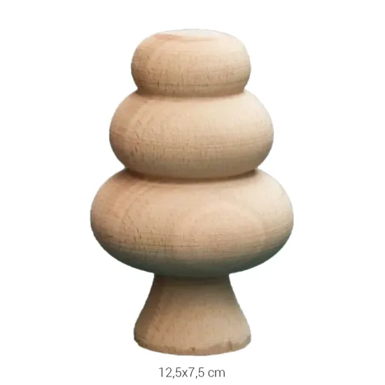 PD24 Ağaç 12.5 cm Ahşap Boyanabilir Obje