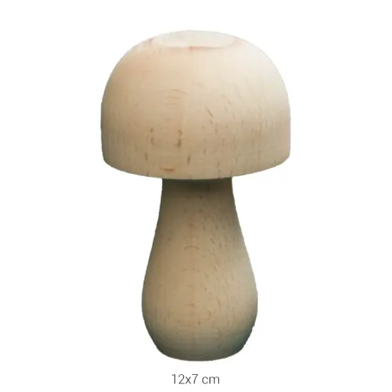 PD34 Mantar 12 cm Ahşap Boyanabilir Obje