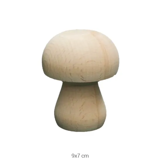 PD35 Mantar 9 cm Ahşap Boyanabilir Obje