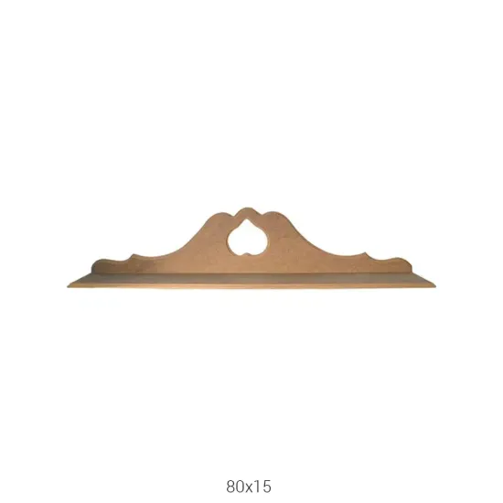 RA516 Büyük Kalpli Raf Ahşap Boyanabilir Obje