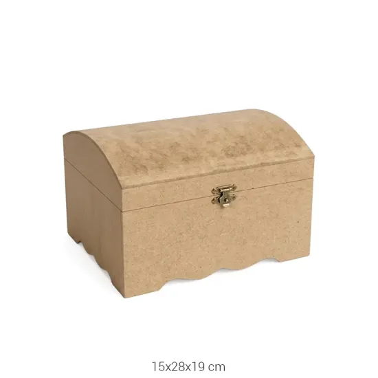 SA413 Bombe Sandık Ahşap Boyanabilir Obje