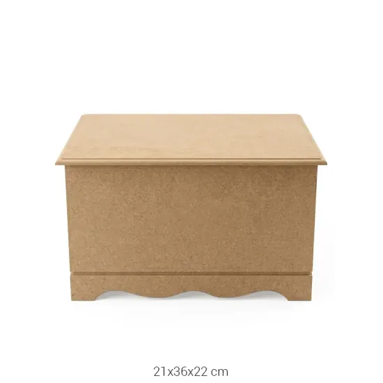 SA415 Düz Sandık Ahşap Boyanabilir Obje