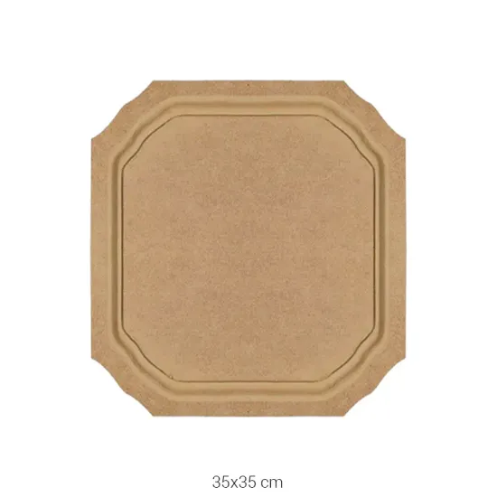 T692 Büyük Kare Tepsi Ahşap Boyanabilir Obje