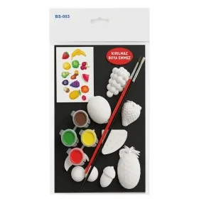 BS003 Tropikal Meyveler Mini Akrilik Boyama Seti - Çocuklar için Boyama Seti