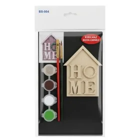 BS004 Tatlı Ev Mini Akrilik Boyama Seti - Çocuklar için Boyama Seti