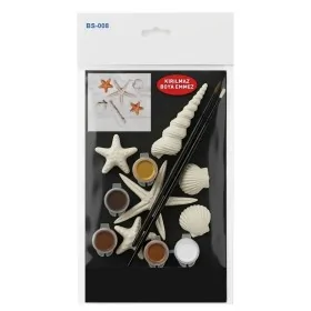 BS008 Deniz Kabukları Mini Akrilik Boyama Seti - Çocuklar için Boyama Seti