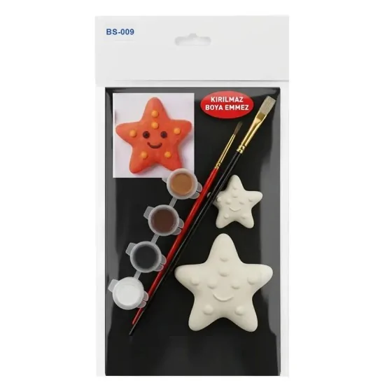 BS009 Deniz Yıldızı Mini Akrilik Boyama Seti - Çocuklar için Boyama Seti