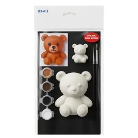 BS012 Ayıcık Mini Akrilik Boyama Seti - Çocuklar için Boyama Seti