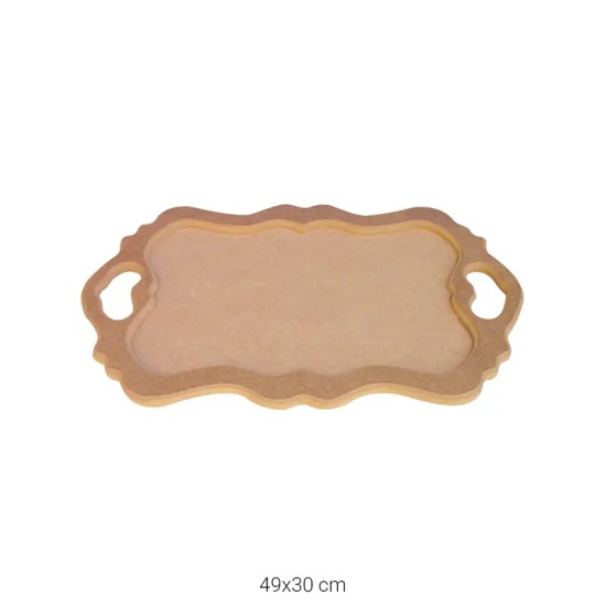 T701 Dekupaj Tepsi Ahşap Boyanabilir Obje