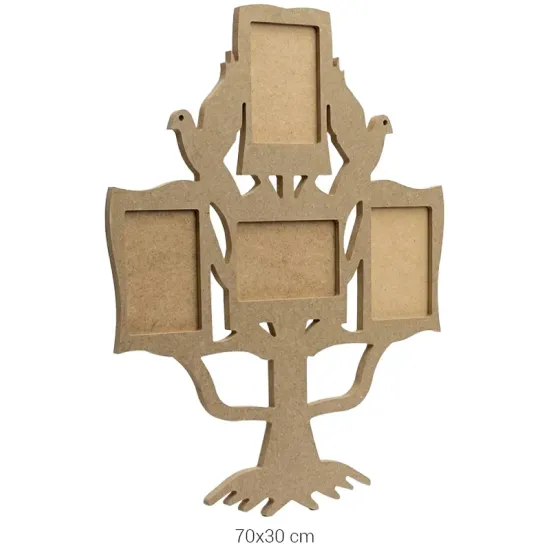 ÇER93 Çoklu Resim Çerçevesi Ahşap Boyanabilir Obje