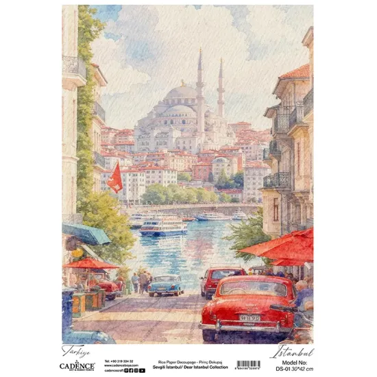 DS01 Sevgili İstanbul Cadence Pirinç Dekopaj Kağıdı 30X42cm