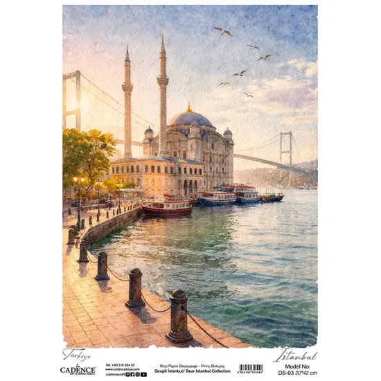 DS03 Sevgili İstanbul Cadence Pirinç Dekopaj Kağıdı 30X42cm