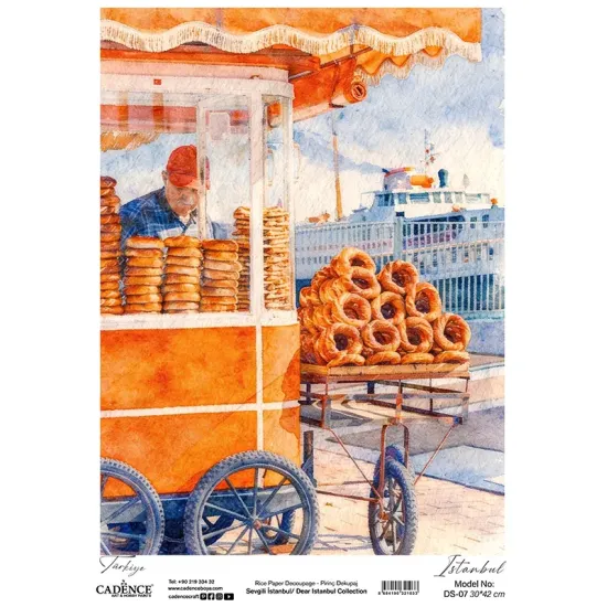 DS07 Sevgili İstanbul Cadence Pirinç Dekopaj Kağıdı 30X42cm