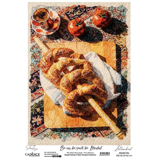 DS10 Sevgili İstanbul Cadence Pirinç Dekopaj Kağıdı 30X42cm