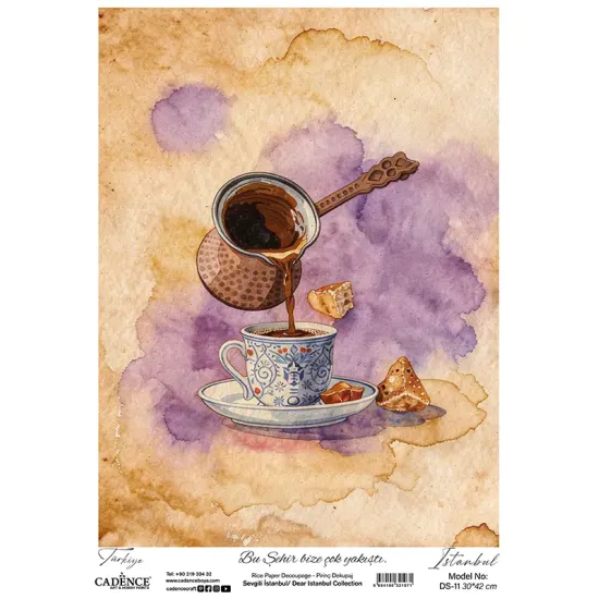 DS11 Sevgili İstanbul Cadence Pirinç Dekopaj Kağıdı 30X42cm