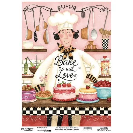 MG01 Mini Gurme Cadence Pirinç Dekopaj Kağıdı 30X42cm