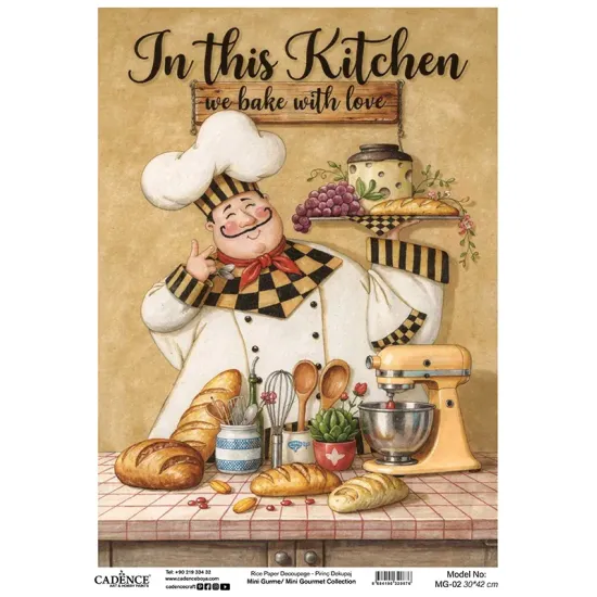 MG02 Mini Gurme Cadence Pirinç Dekopaj Kağıdı 30X42cm