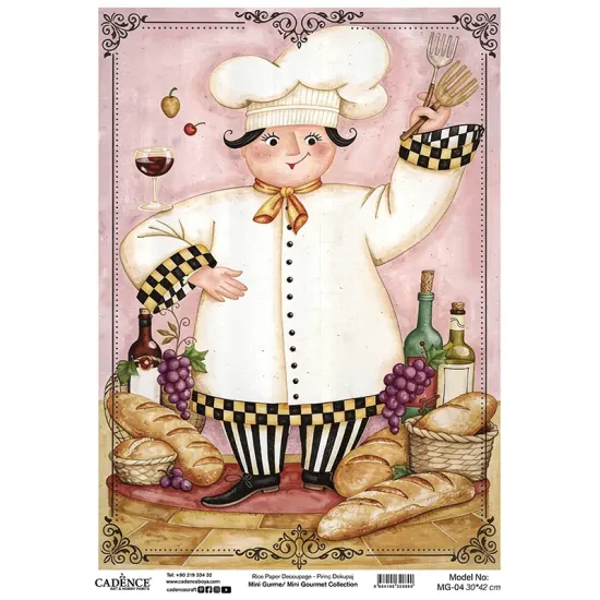 MG04 Mini Gurme Cadence Pirinç Dekopaj Kağıdı 30X42cm