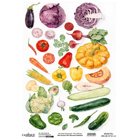 MG06 Mini Gurme Cadence Pirinç Dekopaj Kağıdı 30X42cm