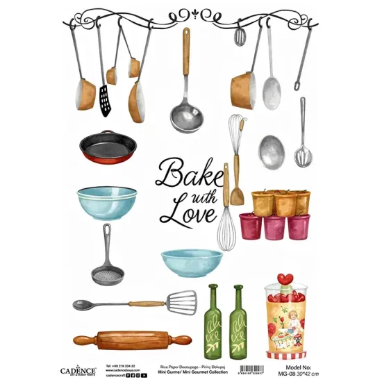 MG08 Mini Gurme Cadence Pirinç Dekopaj Kağıdı 30X42cm