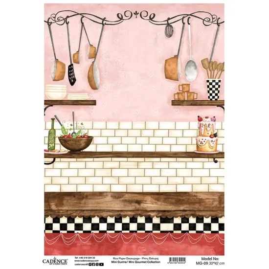 MG09 Mini Gurme Cadence Pirinç Dekopaj Kağıdı 30X42cm