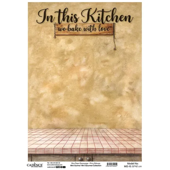 MG10 Mini Gurme Cadence Pirinç Dekopaj Kağıdı 30X42cm